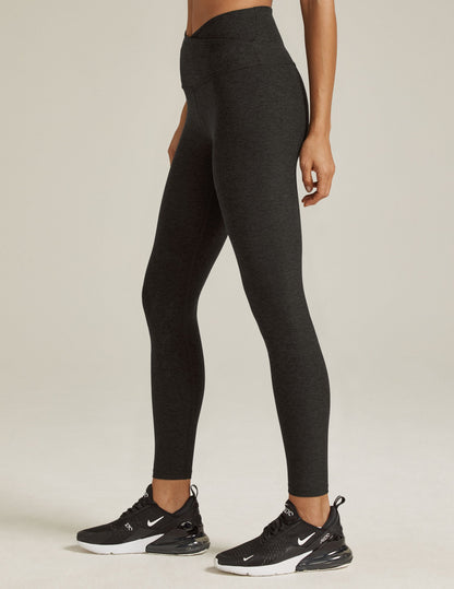 Luxuriously Soft Spacedye High-Waisted Midi Leggings for Active & Casual Comfort