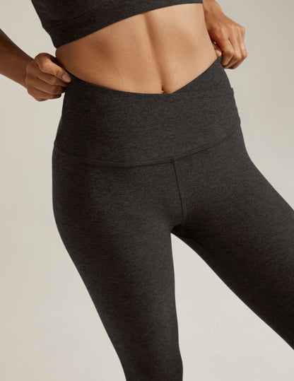 Luxuriously Soft Spacedye High-Waisted Midi Leggings for Active & Casual Comfort