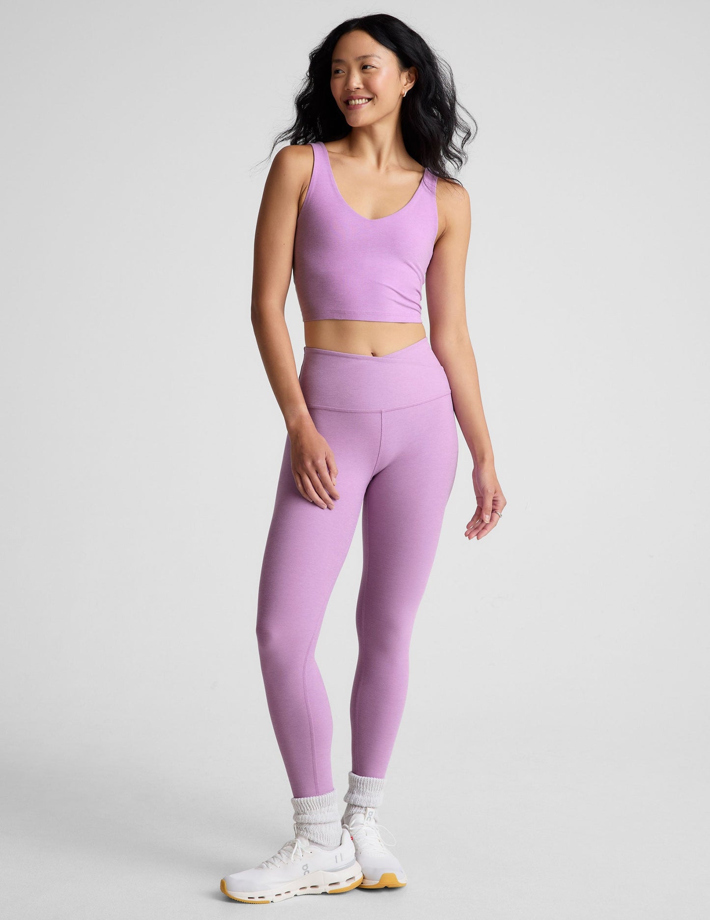 Soft Spacedye High-Waisted Midi Leggings for Women - Comfortable Yoga Activewear