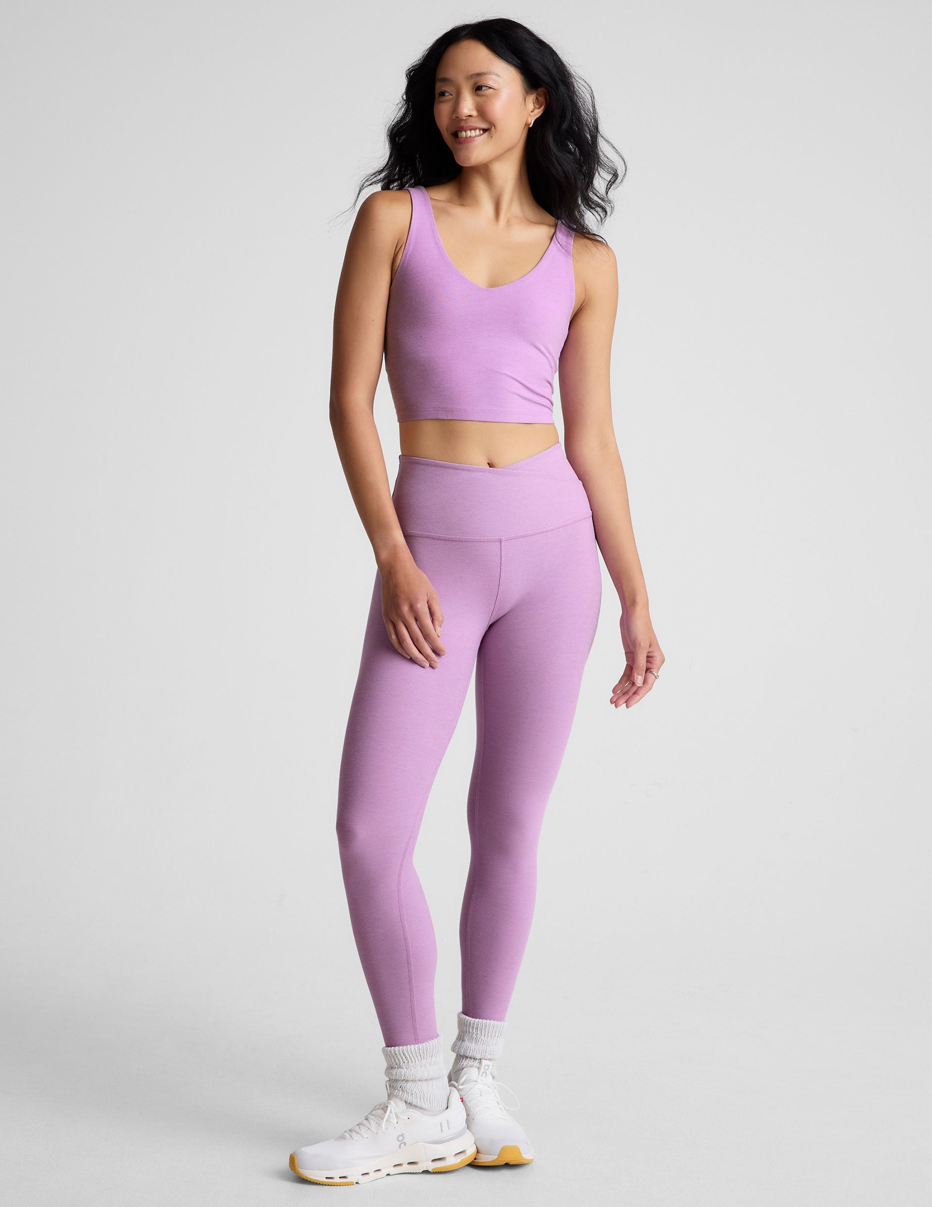 Soft Spacedye High-Waisted Midi Leggings for Women - Comfortable Yoga Activewear