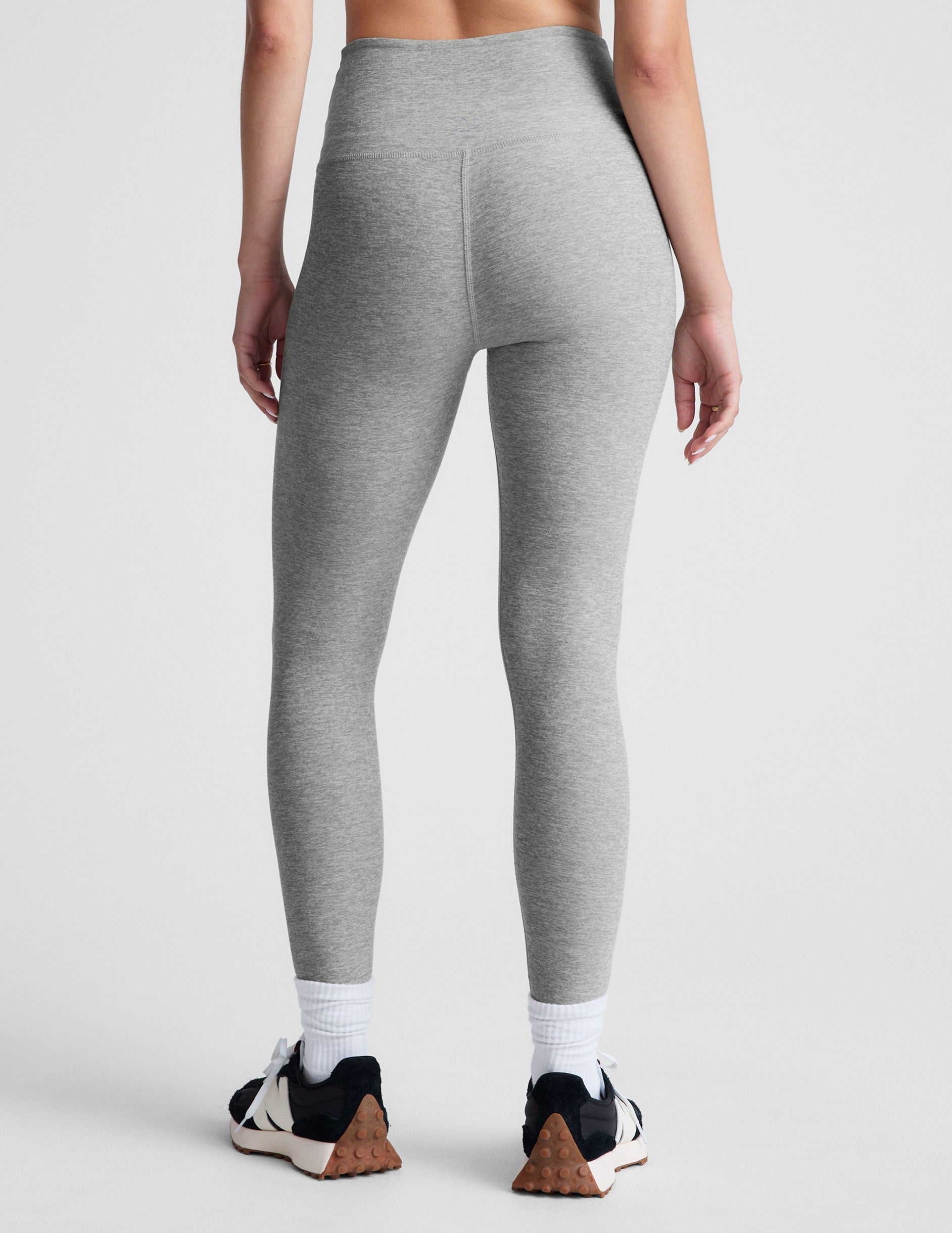 Soft Spacedye High-Waisted Midi Legging with Crossover Waistband for Comfort & Style