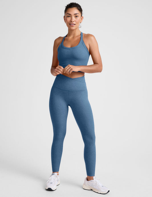 Ultra Soft Spacedye High-Waisted Midi Leggings: Versatile Yoga, Workout, and Daily Comfort