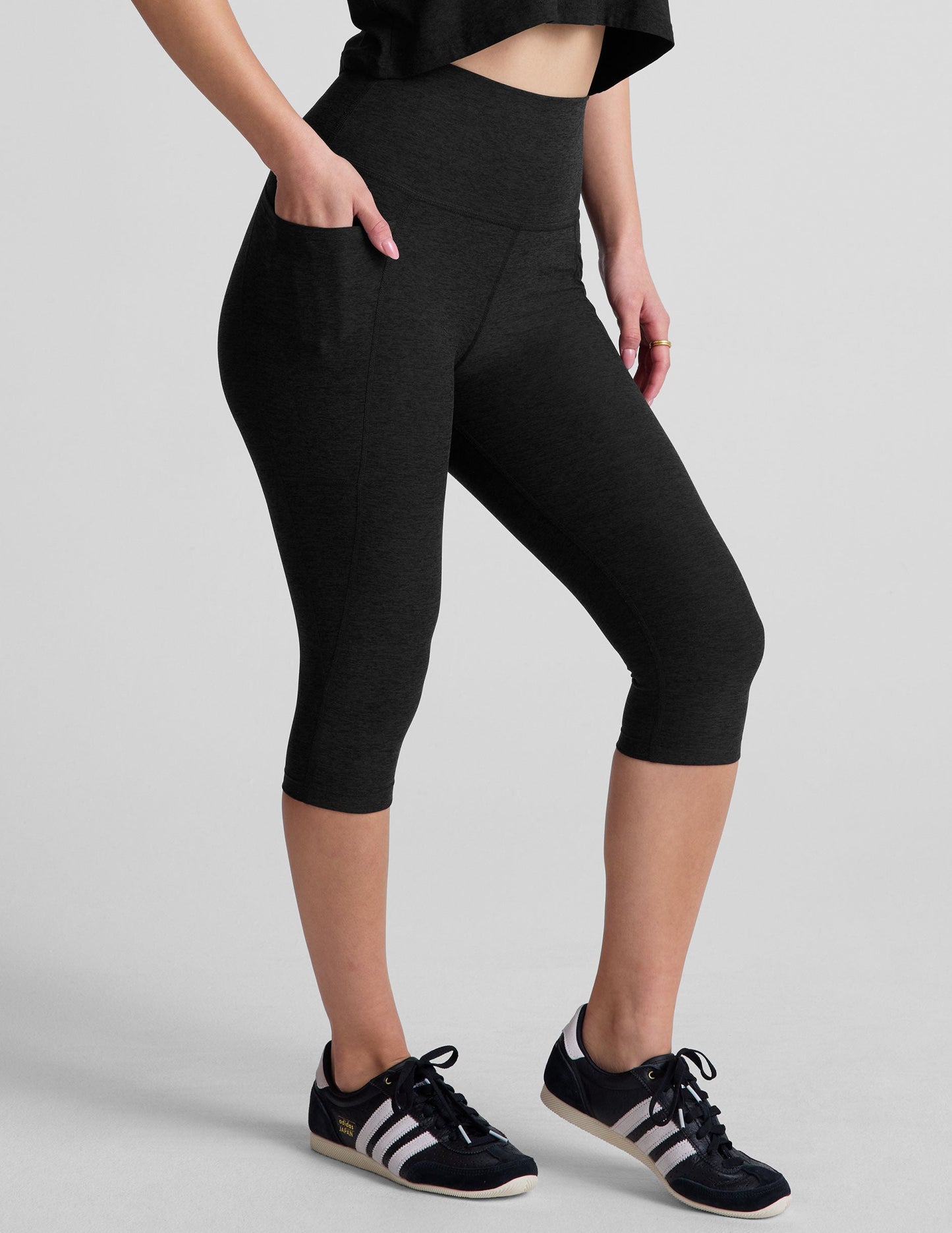 Beyond Yoga Spacedye High-Waisted Pocket Pedal Pusher Leggings - Moisture-Wicking UV Protection