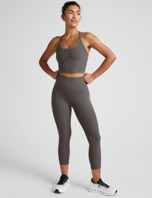 Beyond Yoga Spacedye High-Waisted Capri Leggings with Pockets for Active Women