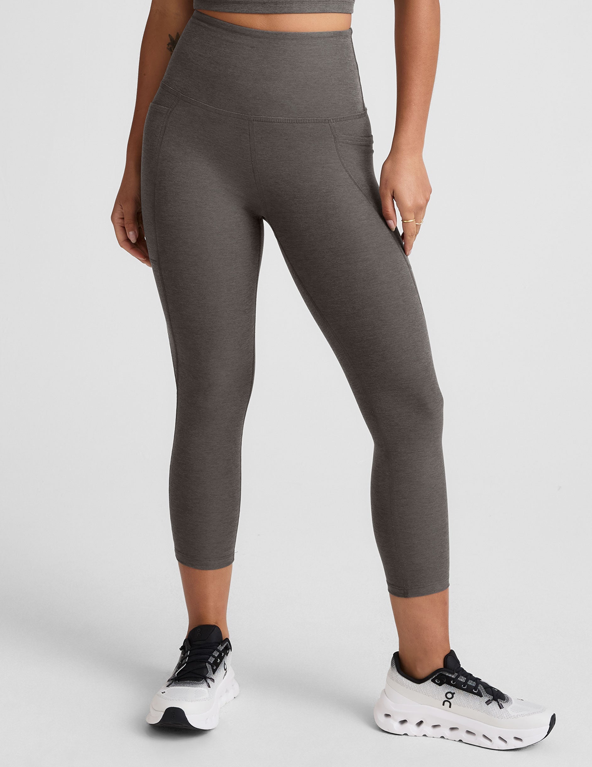 Beyond Yoga Spacedye High-Waisted Capri Leggings with Pockets for Active Women