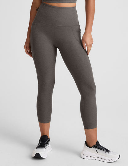 Beyond Yoga Spacedye High-Waisted Capri Leggings with Pockets for Active Women