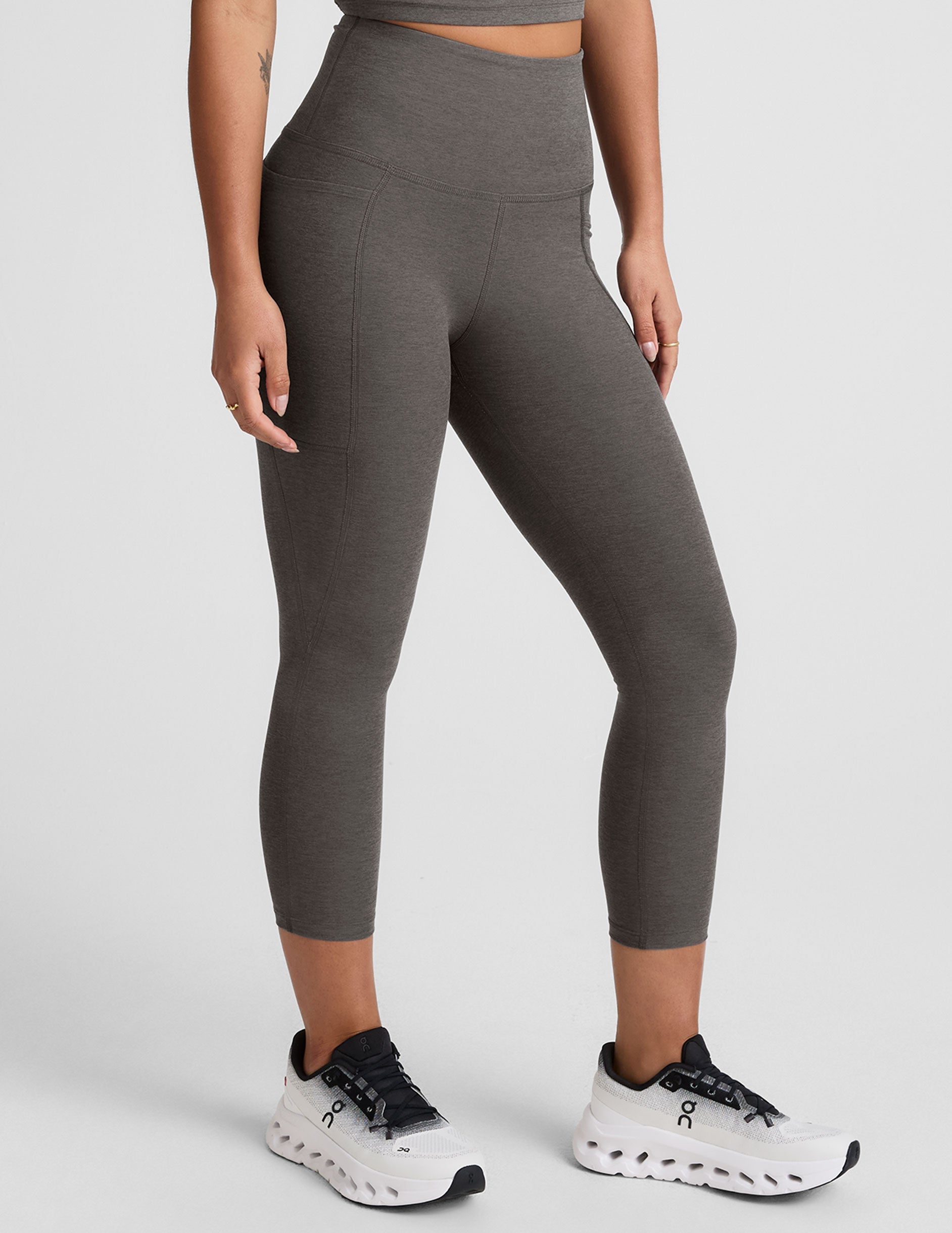 Beyond Yoga Spacedye High-Waisted Capri Leggings with Pockets for Active Women