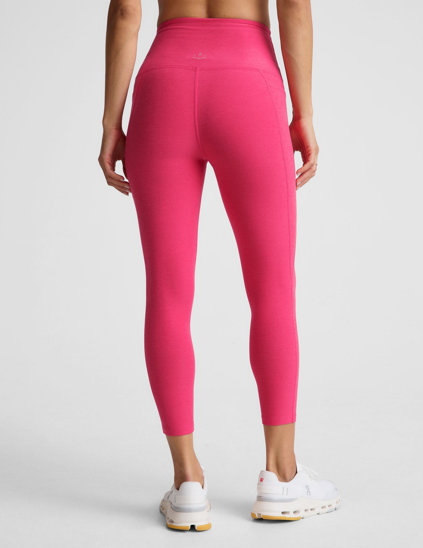 Ultra-Soft Spacedye High-Waisted Capri Leggings with Convenient Side Pockets
