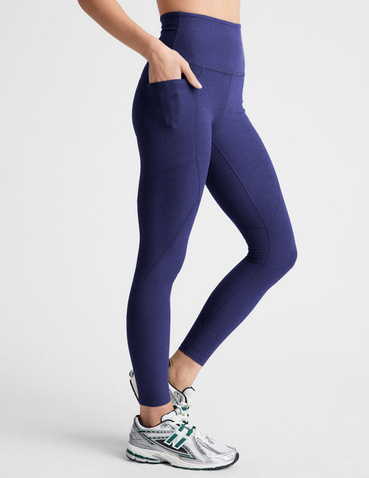 Soft Spacedye Equipped Midi Leggings with Pockets - Ultimate Comfort & Style