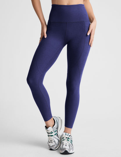 Soft Spacedye Equipped Midi Leggings with Pockets - Ultimate Comfort & Style