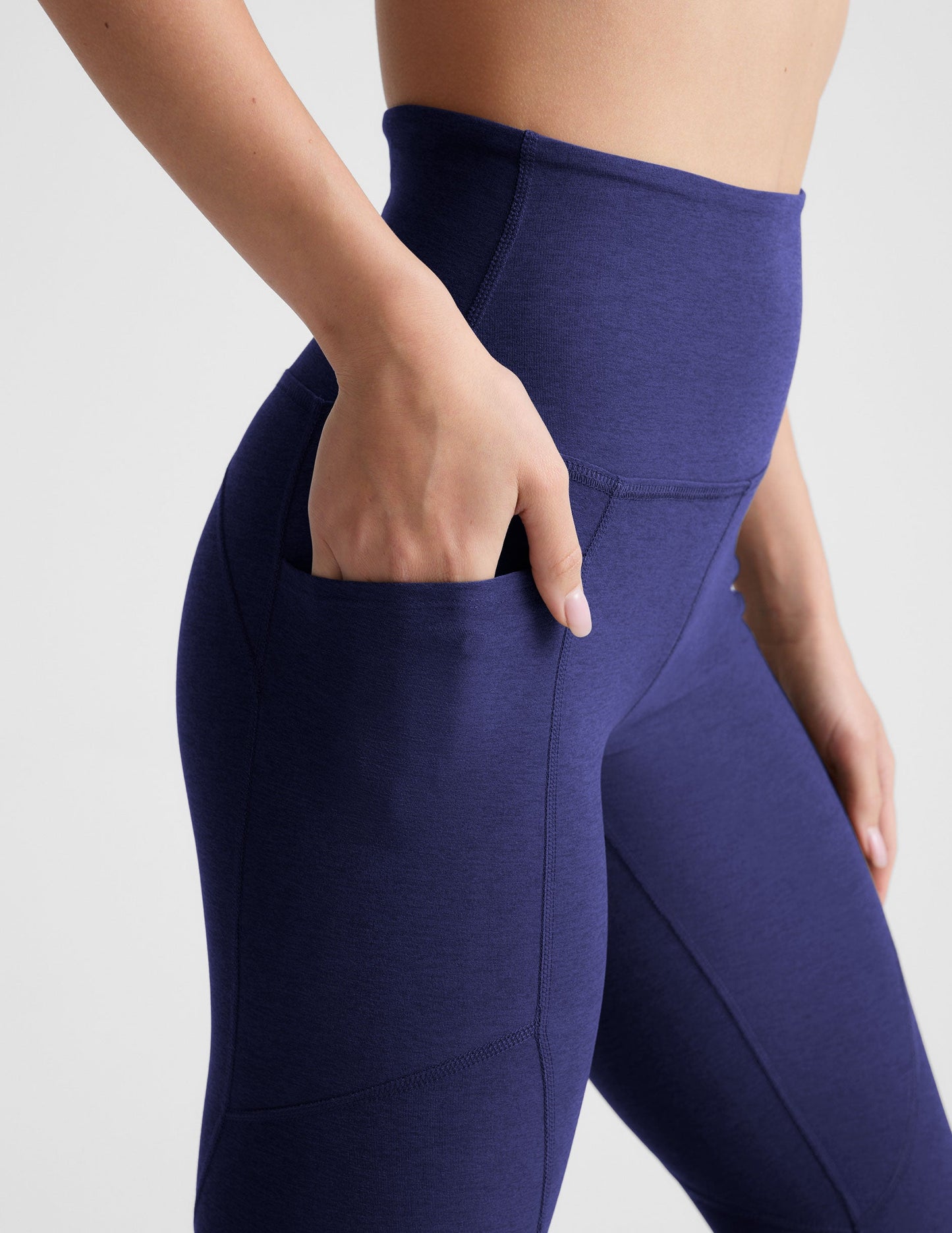 Soft Spacedye Equipped Midi Leggings with Pockets - Ultimate Comfort & Style