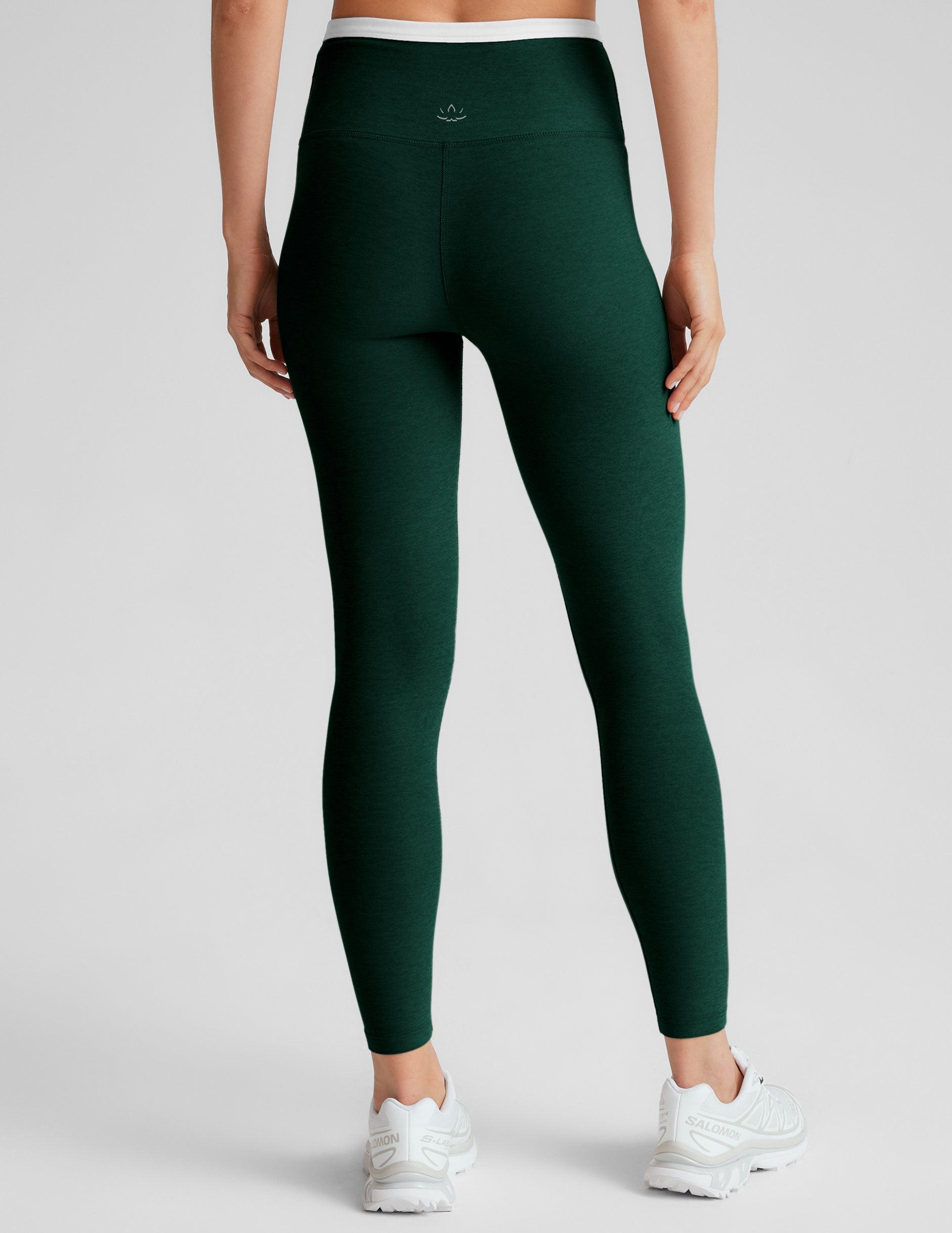 Spacedye Outlines High-Waisted Midi Legging: Dark Spruce, Crossover Waistband, Ultimate Comfort