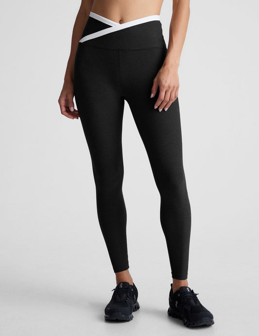 Soft Spacedye High-Waisted Midi Legging, Stylish Contour Seams, Ultimate Comfort Workout Apparel