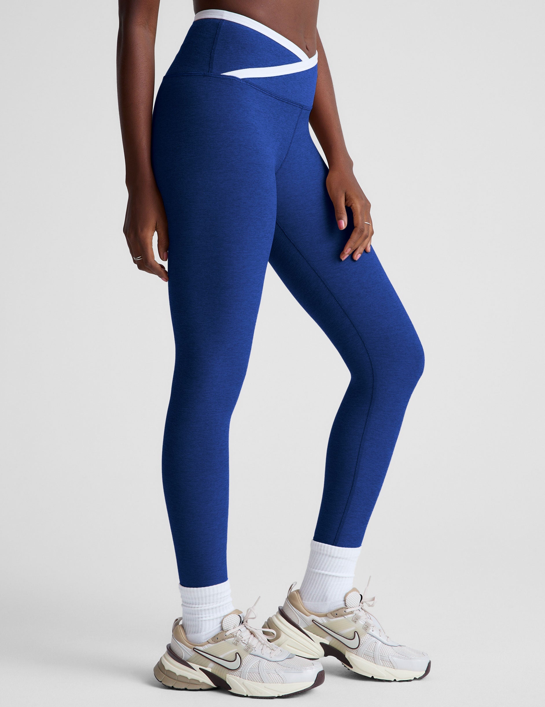 Beyond Yoga Spacedye Outlines High-Waisted Midi Leggings with Crossover Waistband