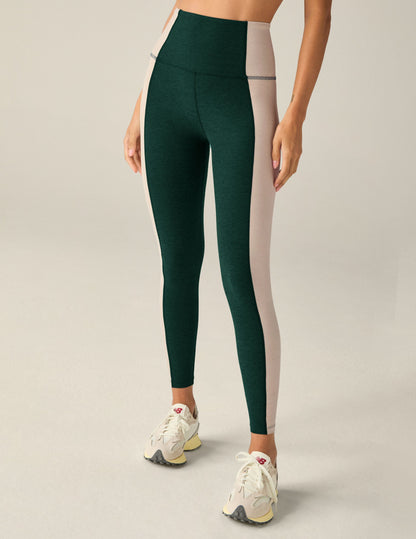 Spacedye Vitality High-Waisted Colorblock Midi Leggings for Women Activewear