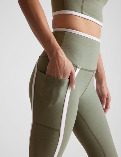 Spacedye High-Waisted Midi Legging: Pockets, Contrast Trim, Ultimate Comfort