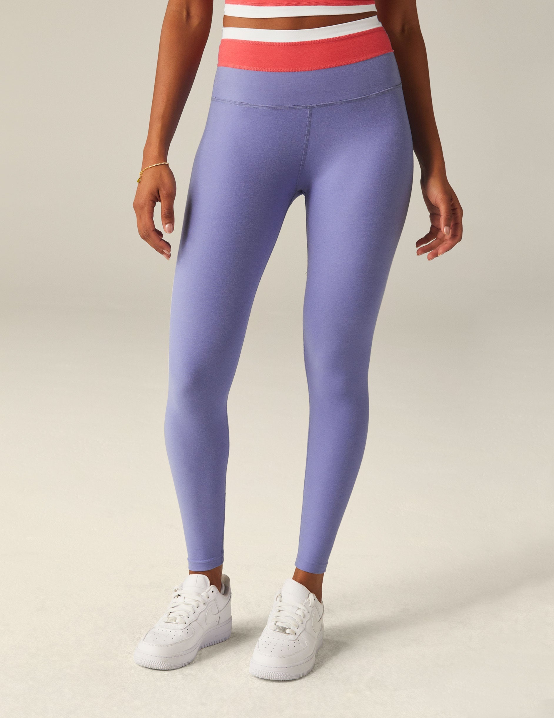 Spacedye Horizon Colorblock Midi Legging: High-Waist Performance Activewear for Women