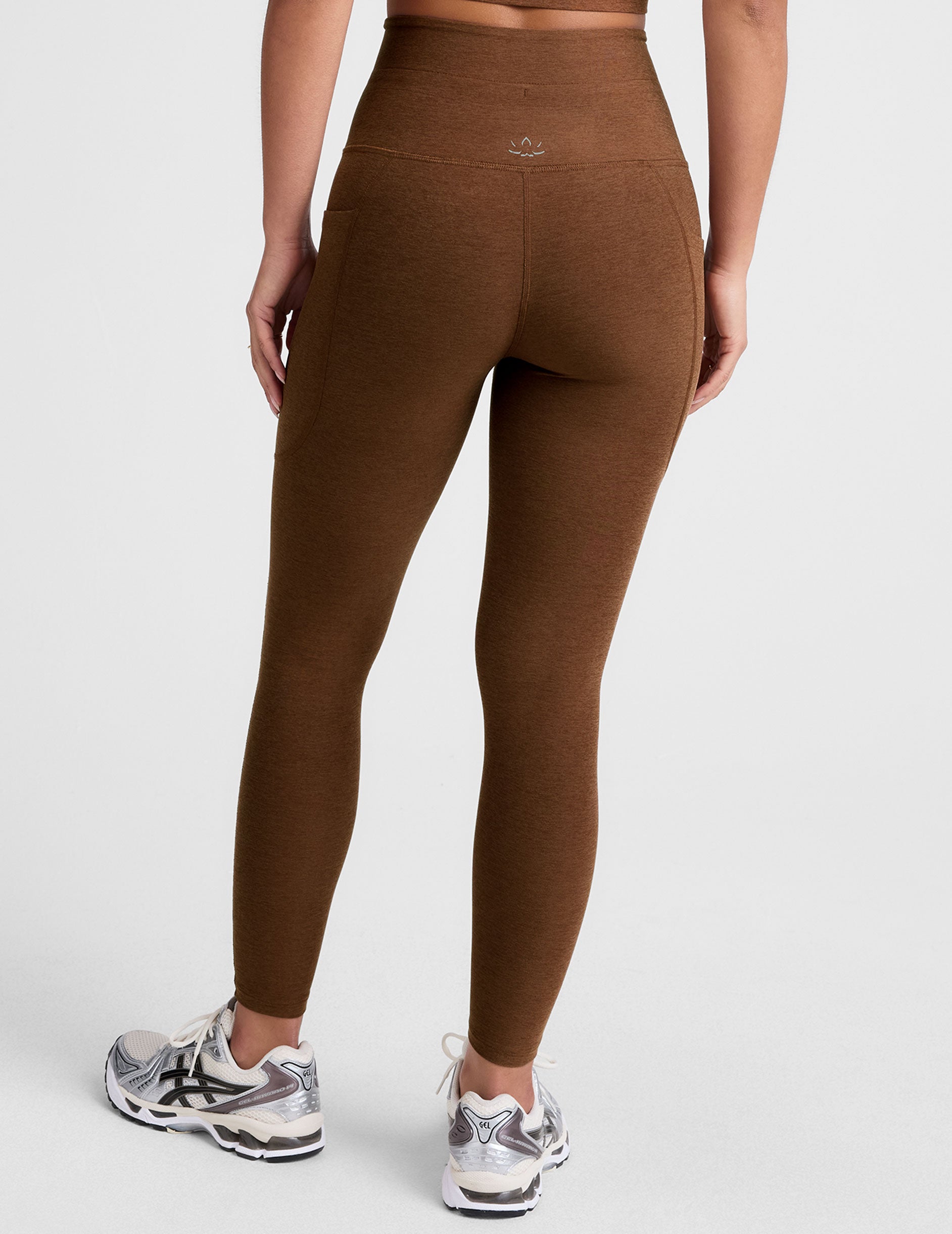 Spacedye High-Waisted Midi Legging: Pocketed Active Comfort with Drawstring