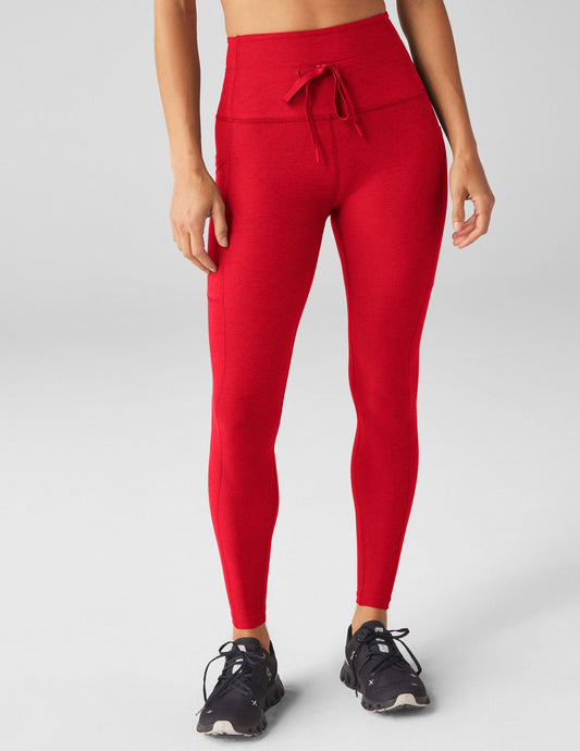 Spacedye Go Pocket High-Waist Midi Leggings with Drawstring & Phone Pockets