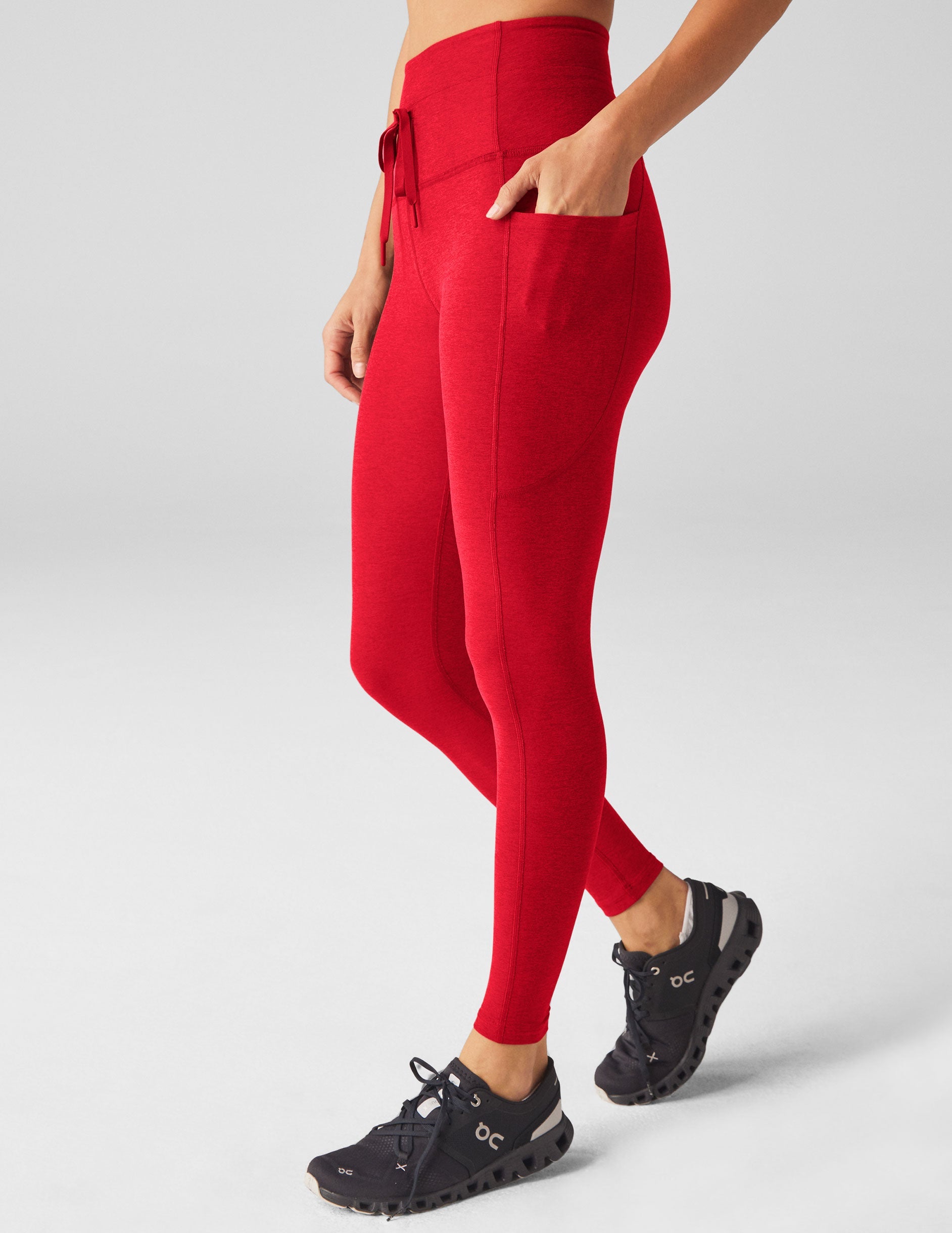 Spacedye Go Pocket High-Waist Midi Leggings with Drawstring & Phone Pockets