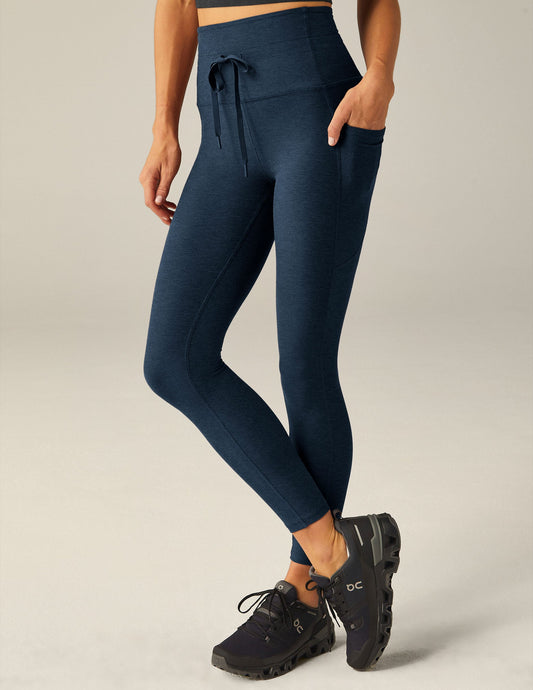 Beyond Yoga Spacedye High-Waisted Midi Leggings: Pockets, Drawstring, Ultra-Soft Comfort