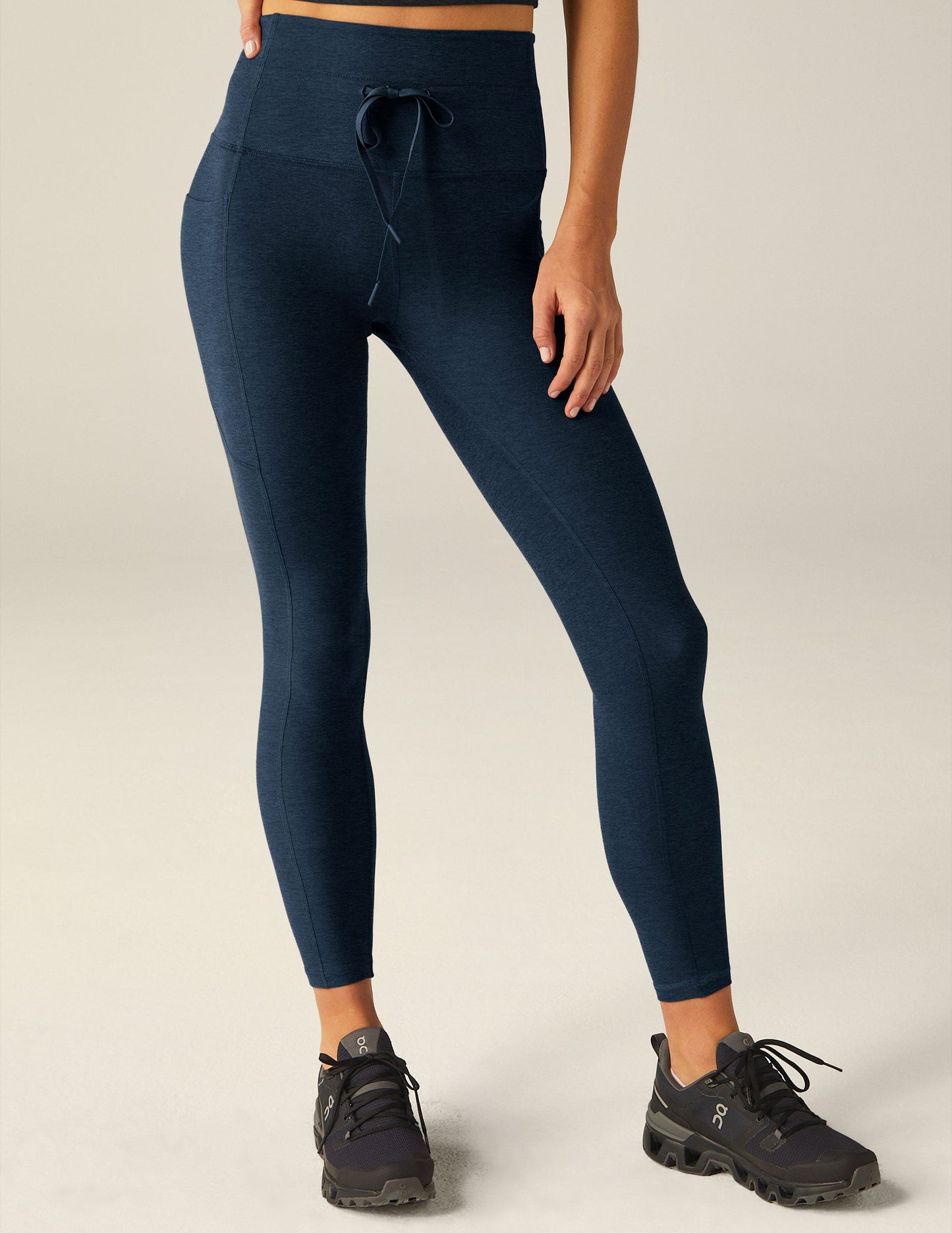 Beyond Yoga Spacedye High-Waisted Midi Leggings: Pockets, Drawstring, Ultra-Soft Comfort