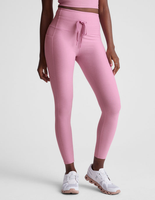 Spacedye Go Pocket Midi Legging: High-Waisted, Drawstring, Side Pockets, Ultra-Comfort