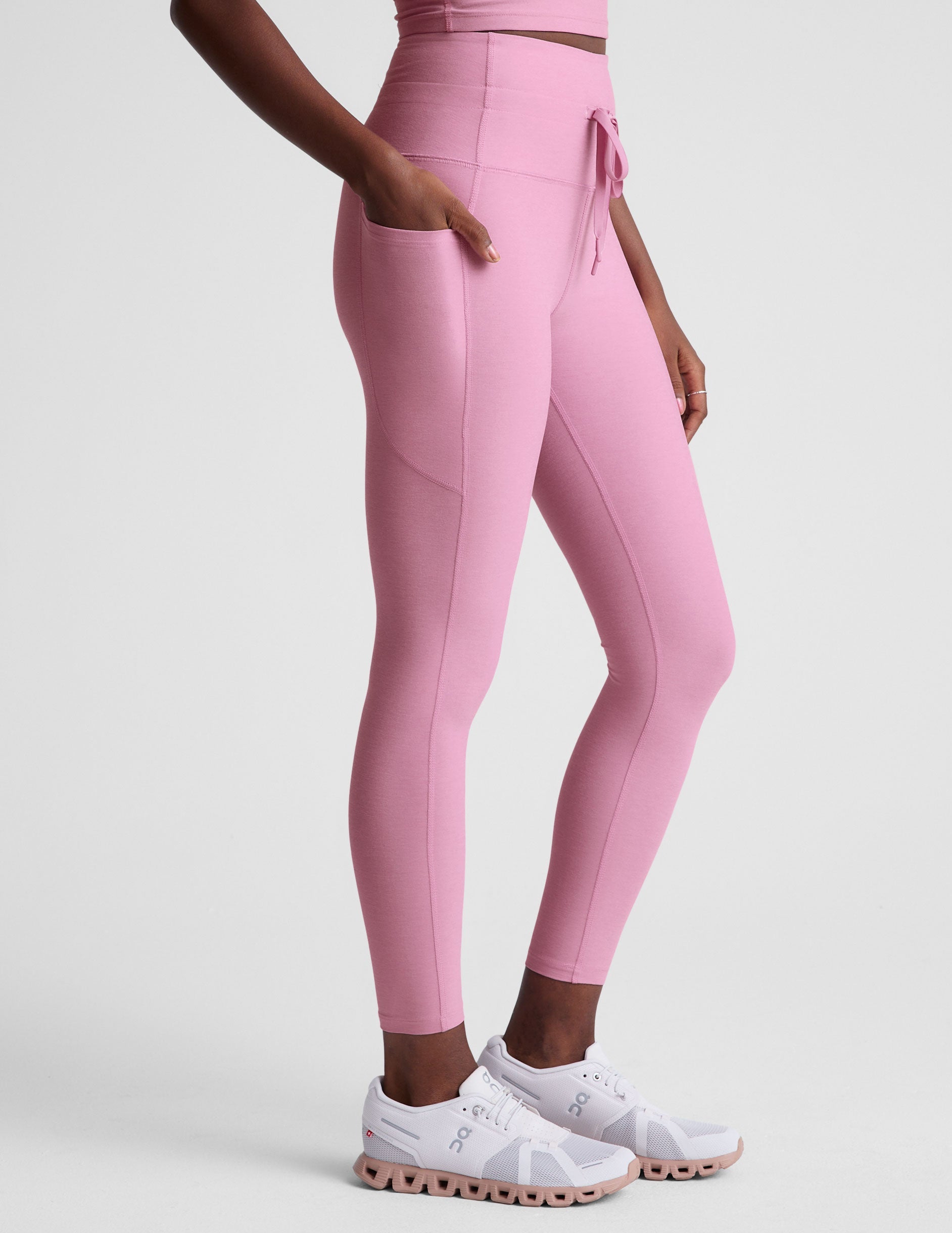 Spacedye Go Pocket Midi Legging: High-Waisted, Drawstring, Side Pockets, Ultra-Comfort