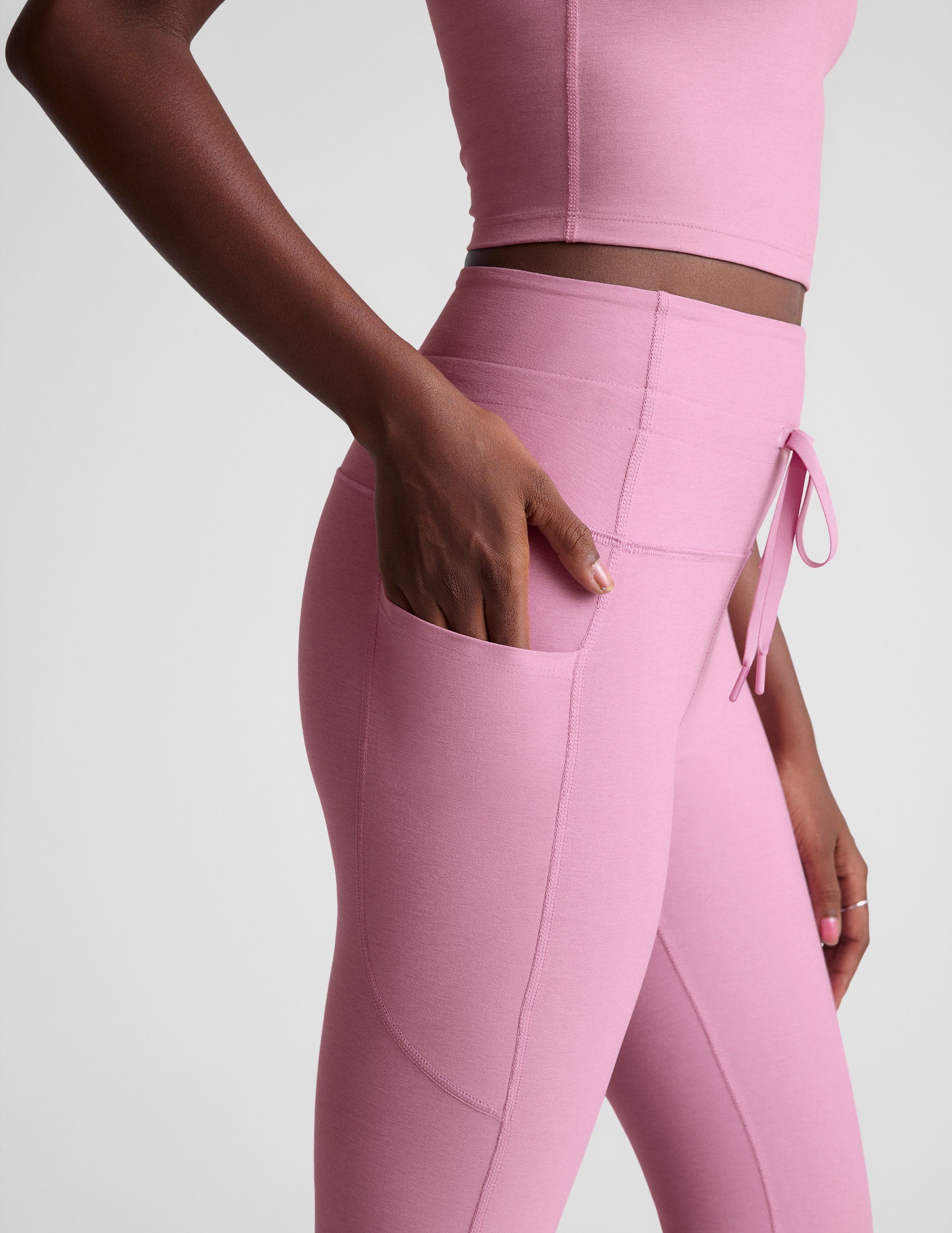 Spacedye Go Pocket Midi Legging: High-Waisted, Drawstring, Side Pockets, Ultra-Comfort