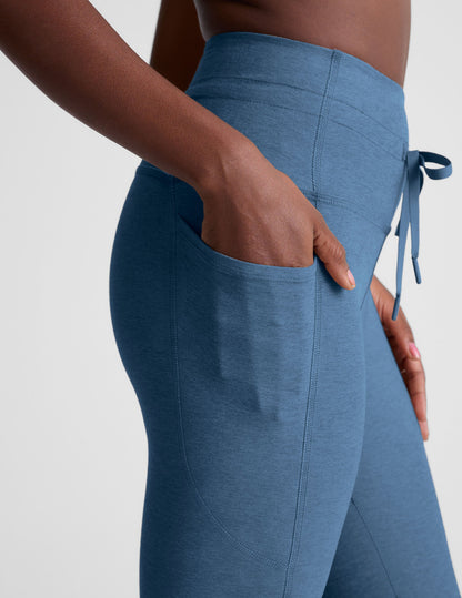 High-Waisted Spacedye Go Midi Leggings with Pockets & Drawstring Waistband