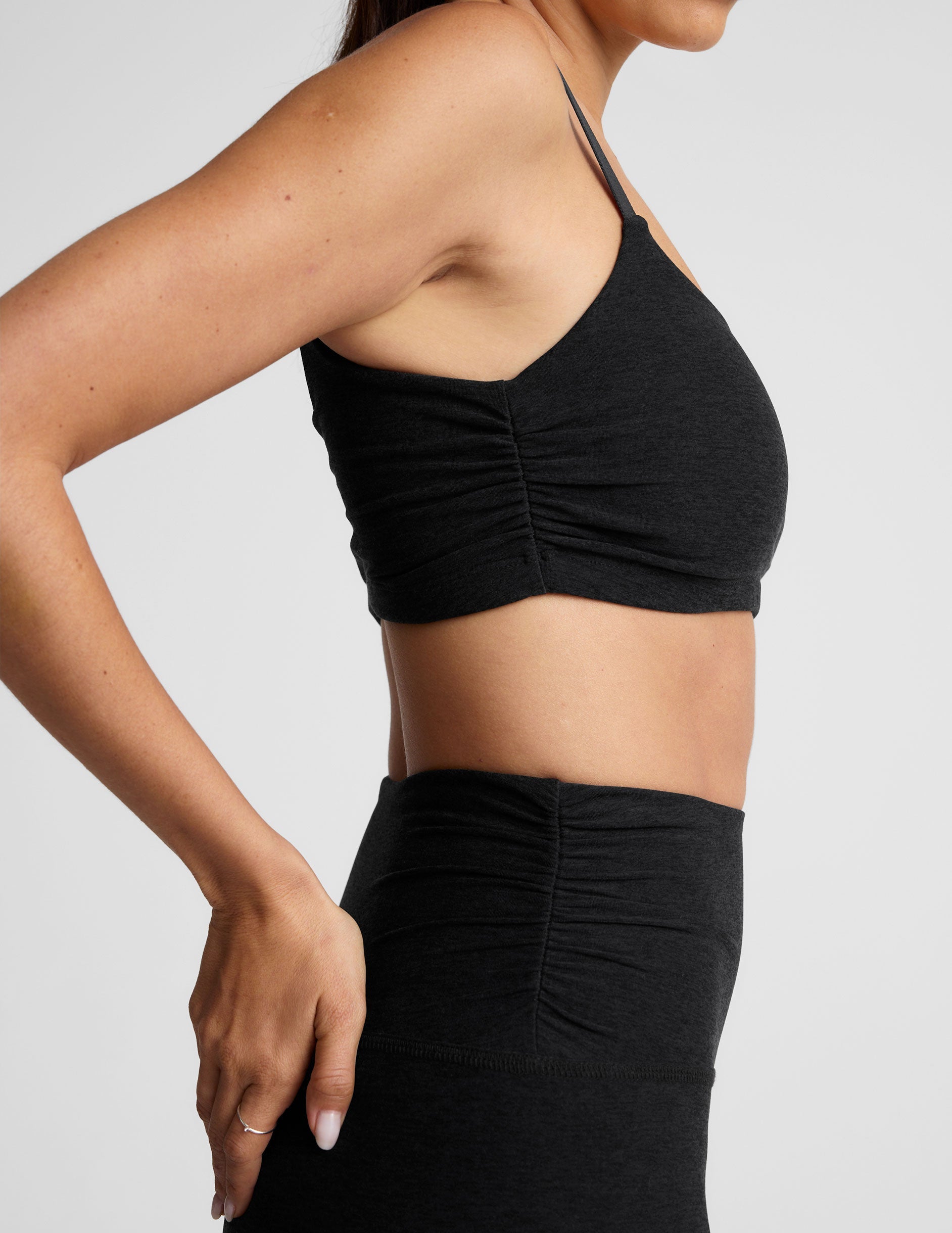 High-Waisted Spacedye Shirred Barre Leggings for Ultimate Comfort & Style