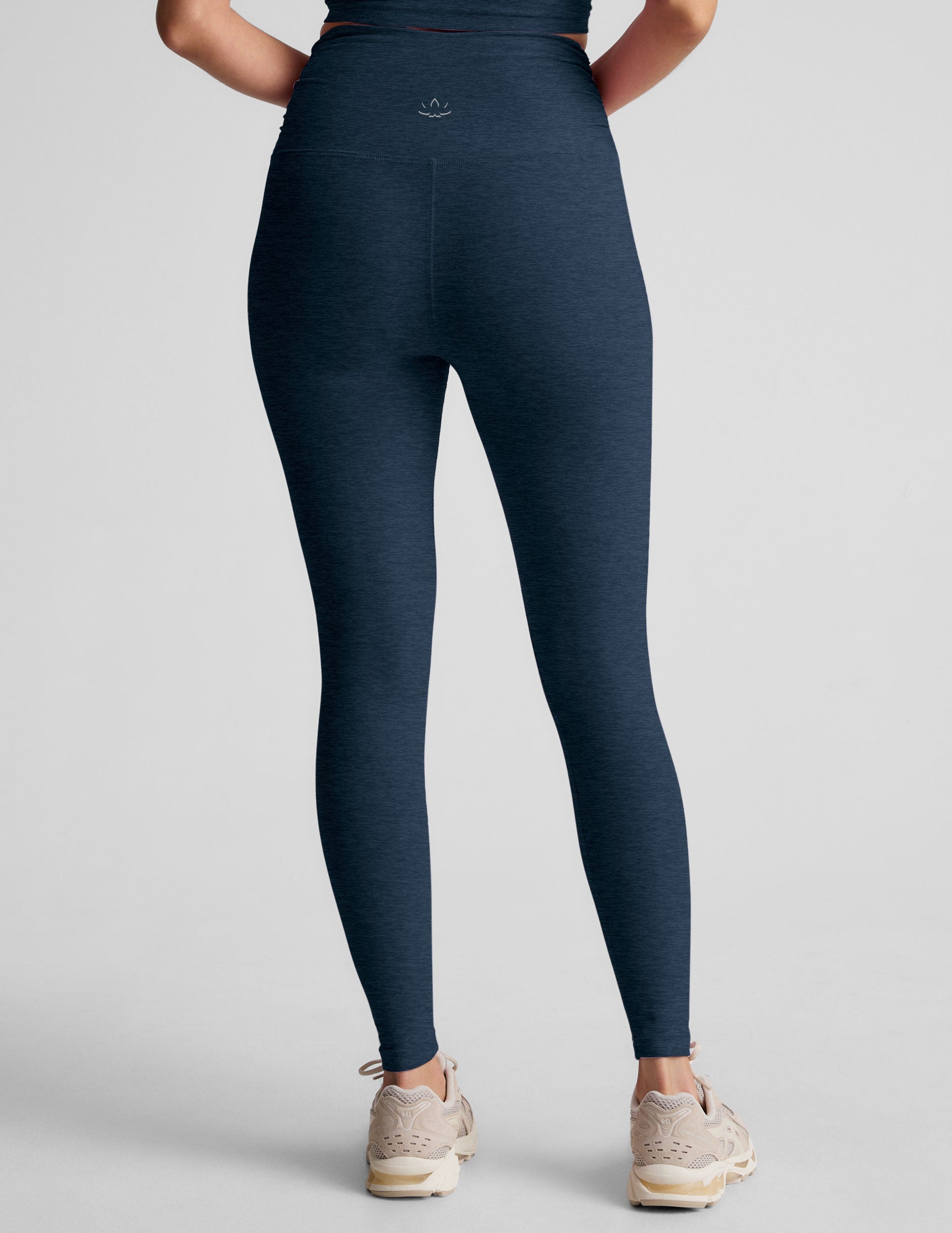 Spacedye Shirred Barre Leggings for Women - High-Waisted, Midi, Flexible