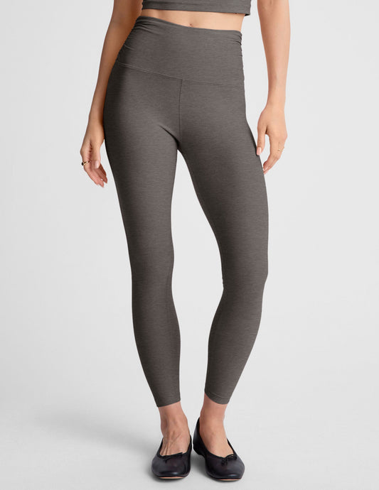 Spacedye Barre Shirred Leggings: High-Waisted, Midi-Length, Ultimate Comfort & Style