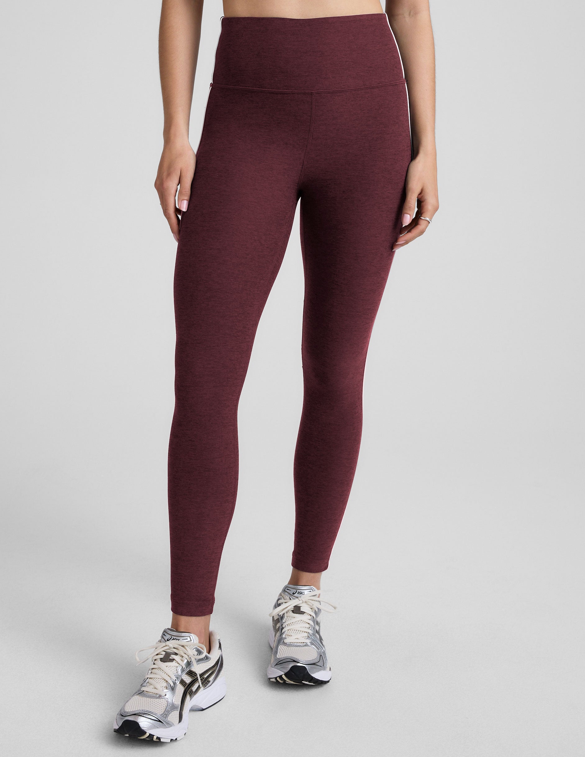 Soft Spacedye High-Waisted Midi Leggings - Flattering Yoga & Travel Comfort