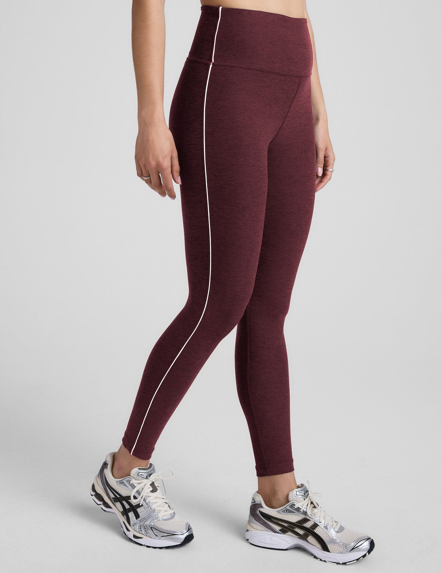Soft Spacedye High-Waisted Midi Leggings - Flattering Yoga & Travel Comfort