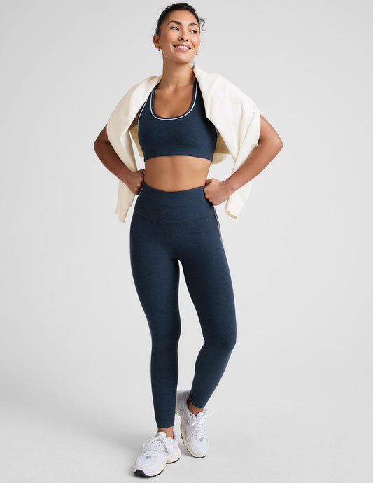 Ultra-Soft Spacedye High-Waisted Midi Leggings for Yoga & Activewear Women