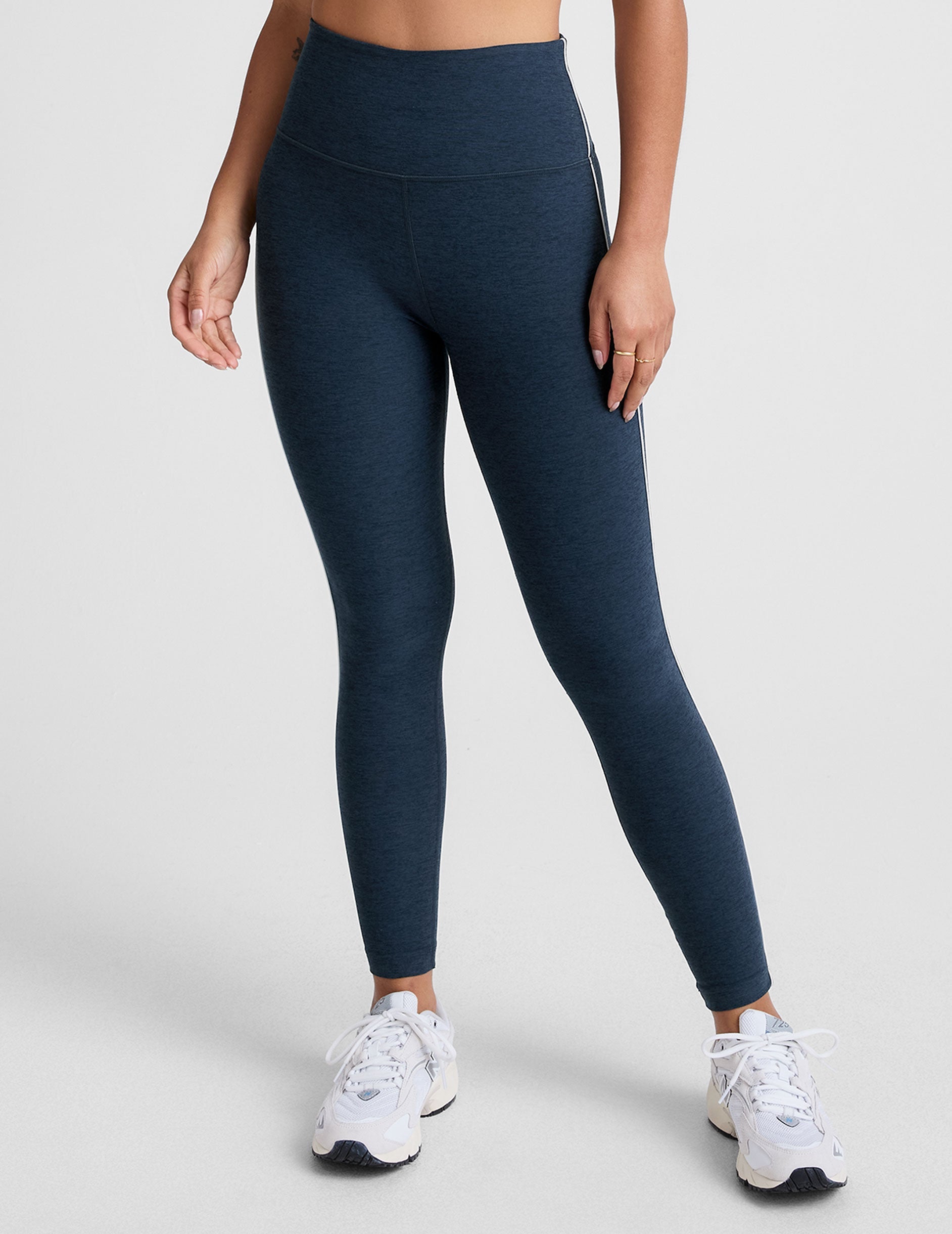 Ultra-Soft Spacedye High-Waisted Midi Leggings for Yoga & Activewear Women