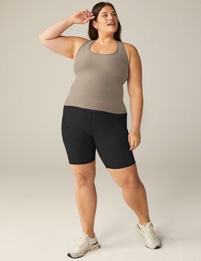 Spacedye Step Up Racerback Tank: Ultra-Soft Activewear with Built-in Bra