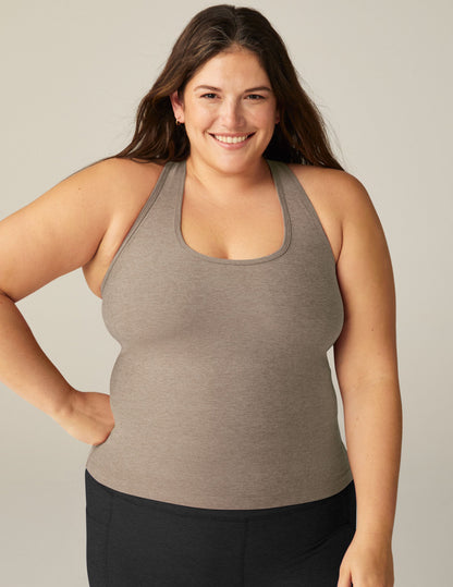 Spacedye Step Up Racerback Tank: Ultra-Soft Activewear with Built-in Bra