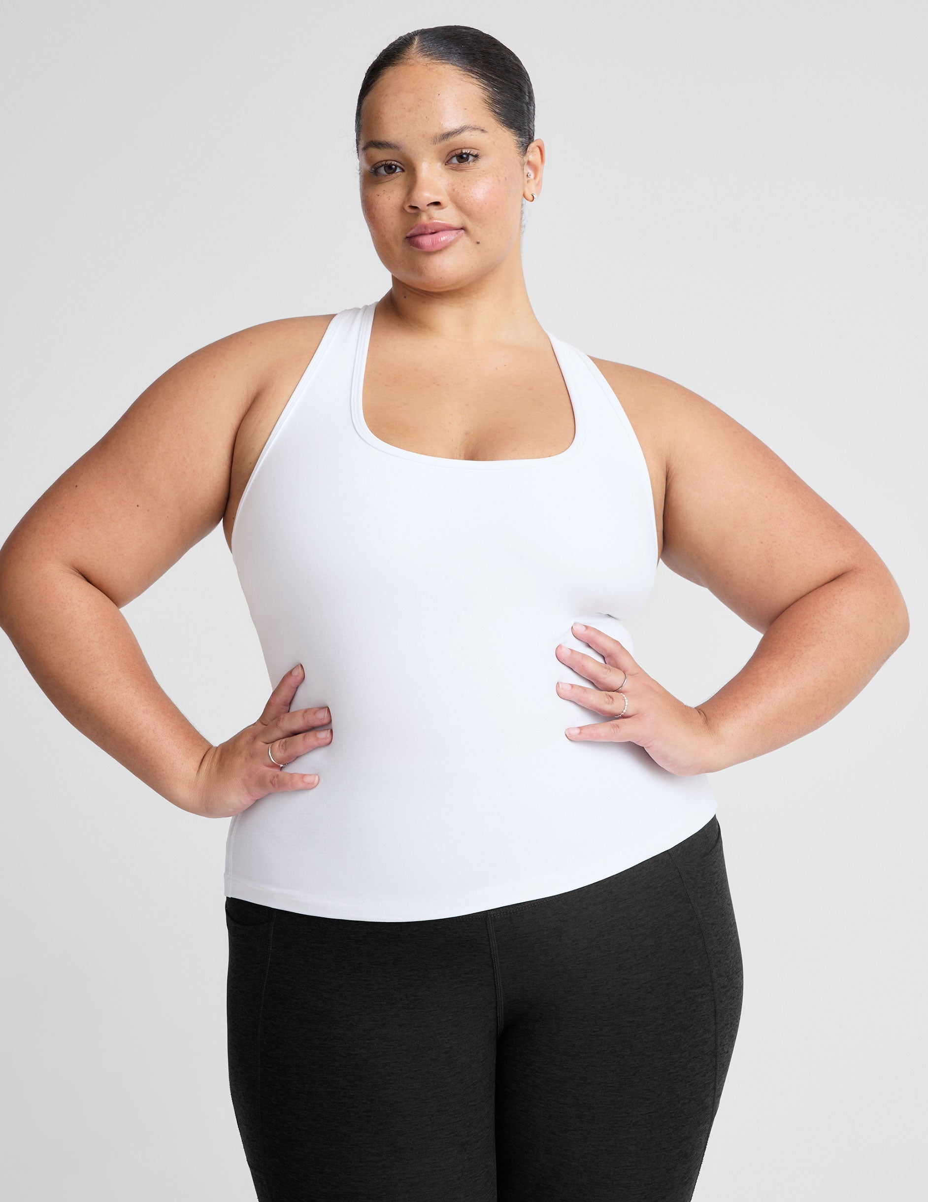 Spacedye Buttery Soft Racerback Tank Top with Built-in Shelf Bra