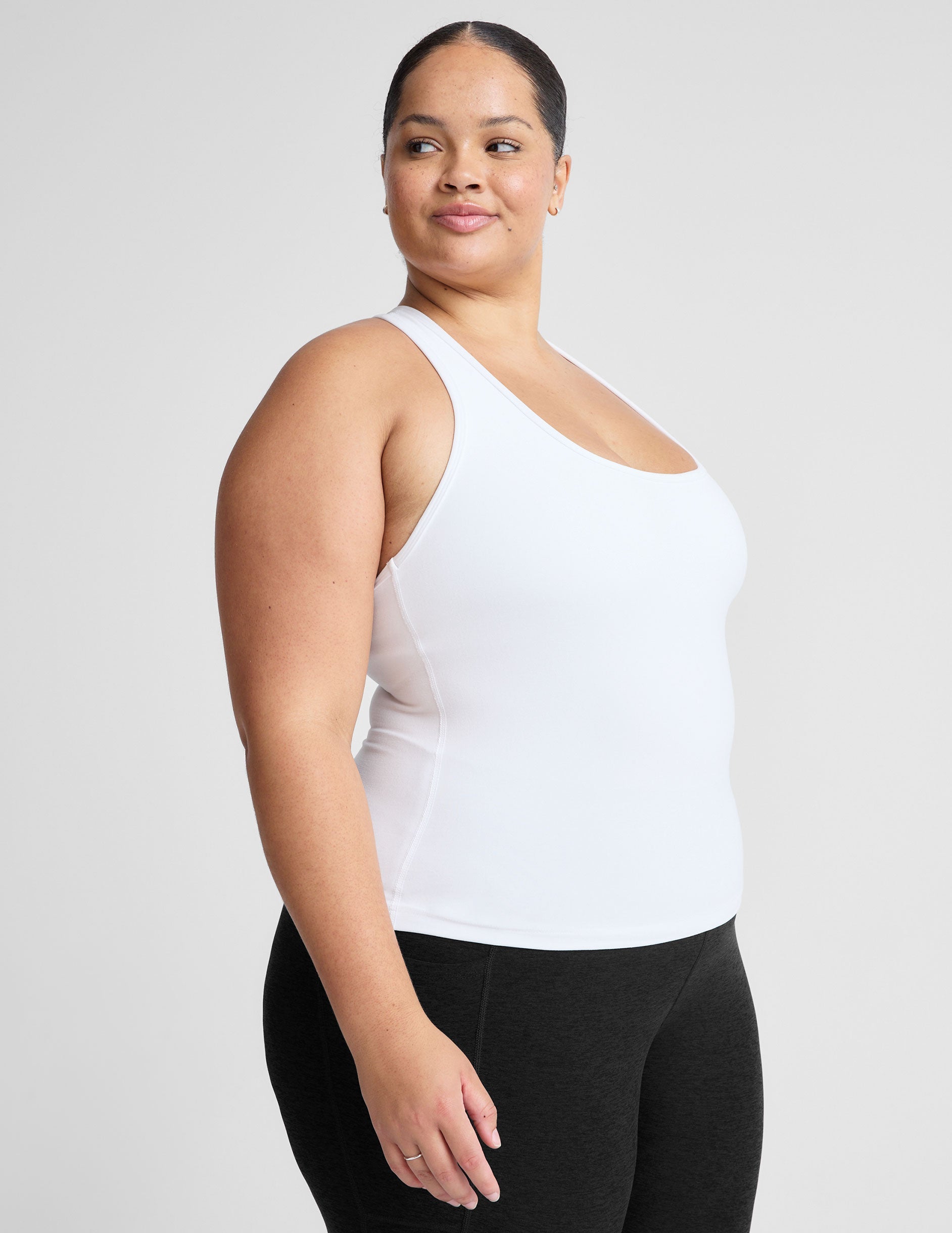 Spacedye Buttery Soft Racerback Tank Top with Built-in Shelf Bra