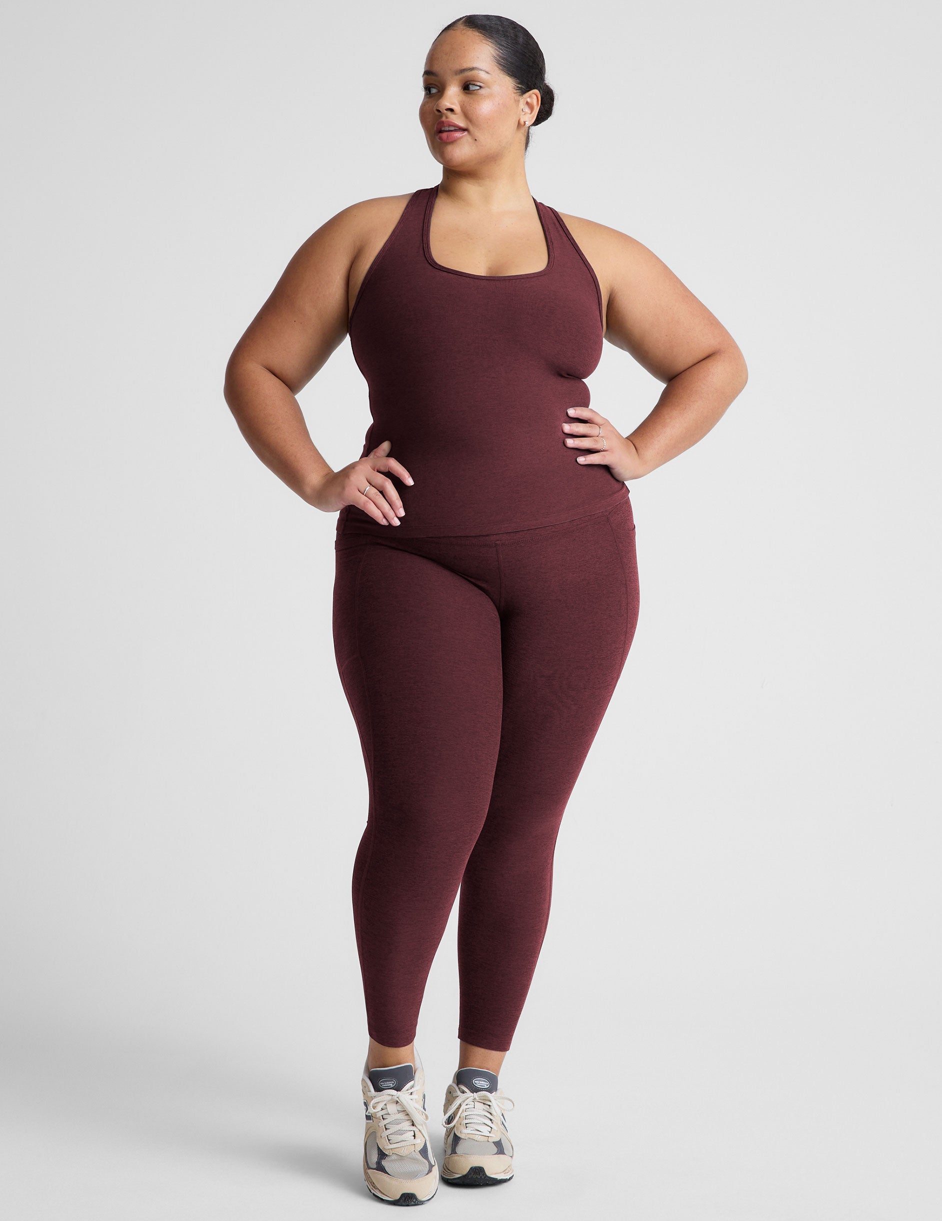 Ultra-Soft Spacedye Racerback Tank Top with Built-in Bra Support