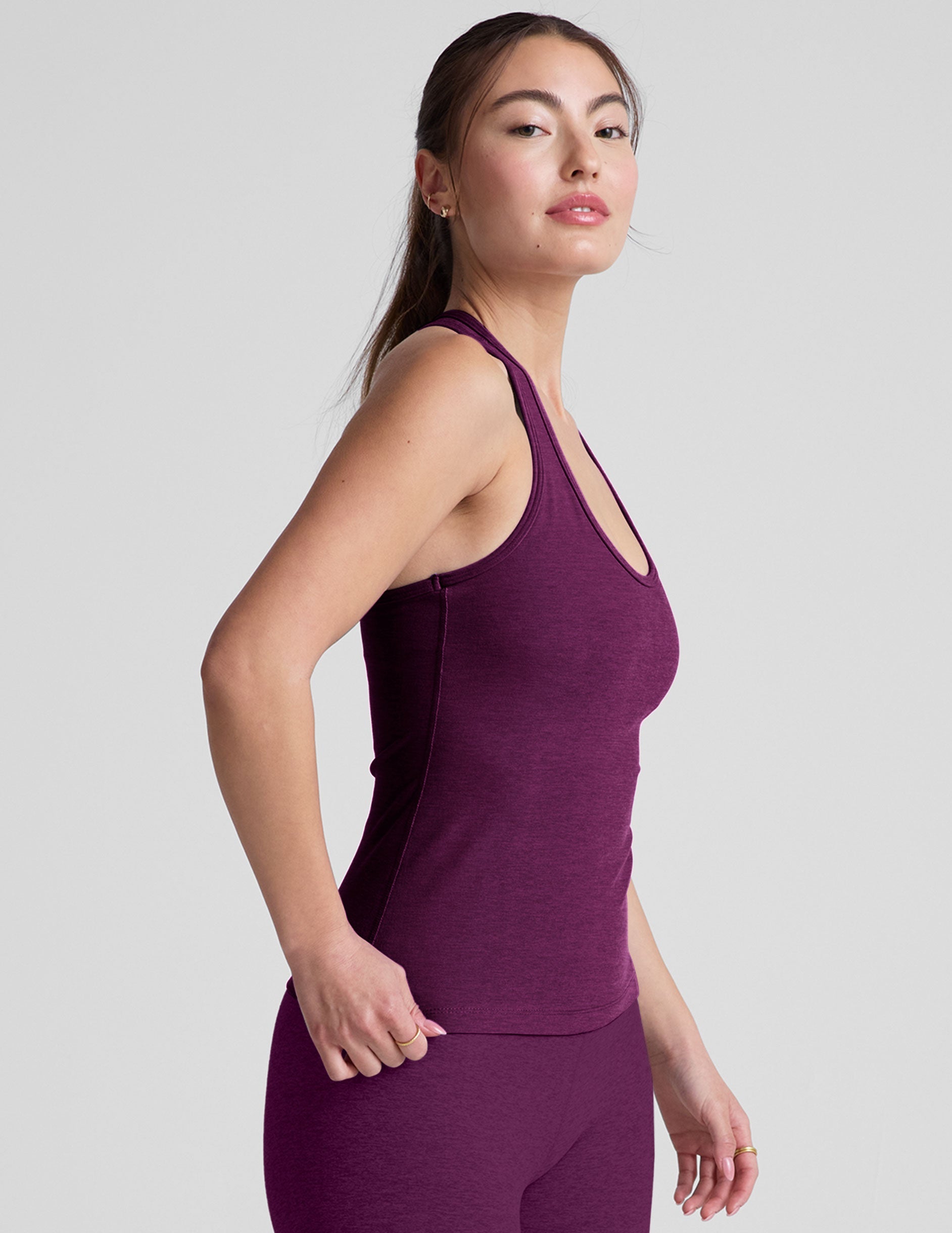 Buttery Soft Spacedye Racerback Tank Top, Built-In Bra, Activewear & Lounge