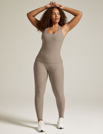 Spacedye Step Up Racerback Tank: Ultra-Soft Activewear with Built-in Bra