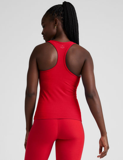 Soft Spacedye Racerback Tank Top - Built-in Bra Activewear Scoop Neck