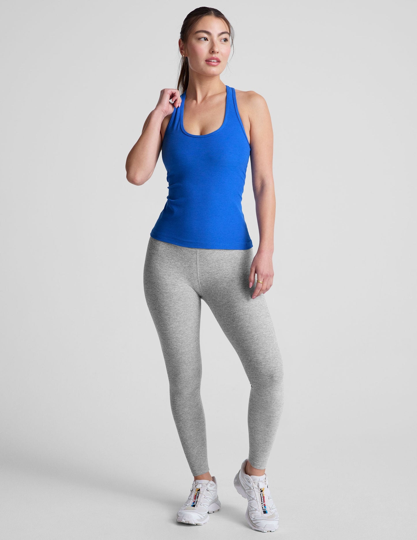 Buttery Soft Spacedye Racerback Tank Top with Built-in Shelf Bra