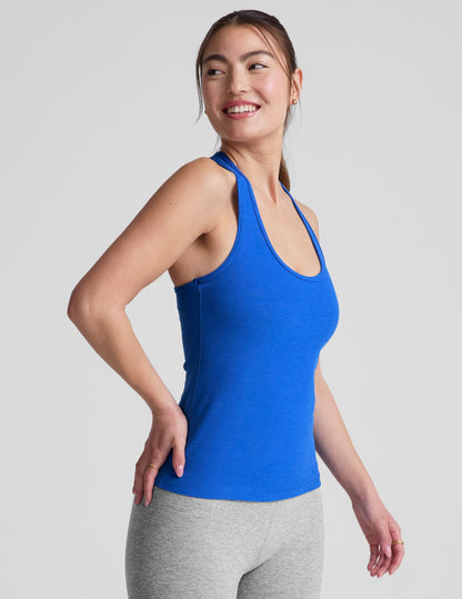 Buttery Soft Spacedye Racerback Tank Top with Built-in Shelf Bra