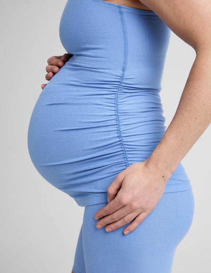 Comfortable Spacedye Maternity Racerback Tank Top with Built-in Bra Support