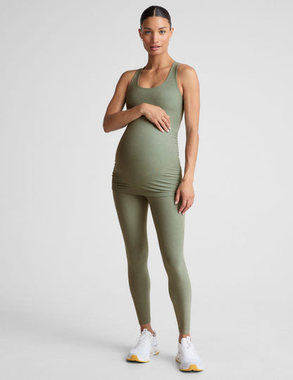 Comfy Spacedye Maternity Racerback Tank – Built-in Bra, Active Fit
