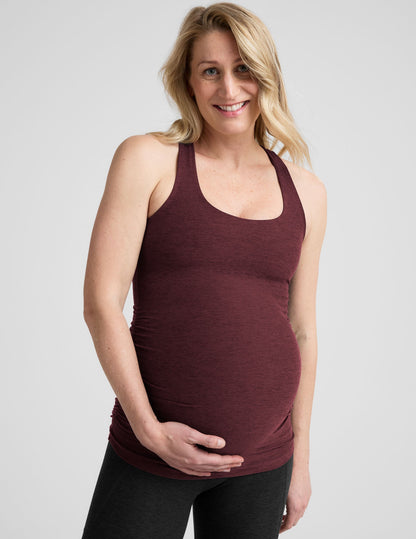 Ultra-Soft Spacedye Maternity Tank Top with Built-In Bra Support